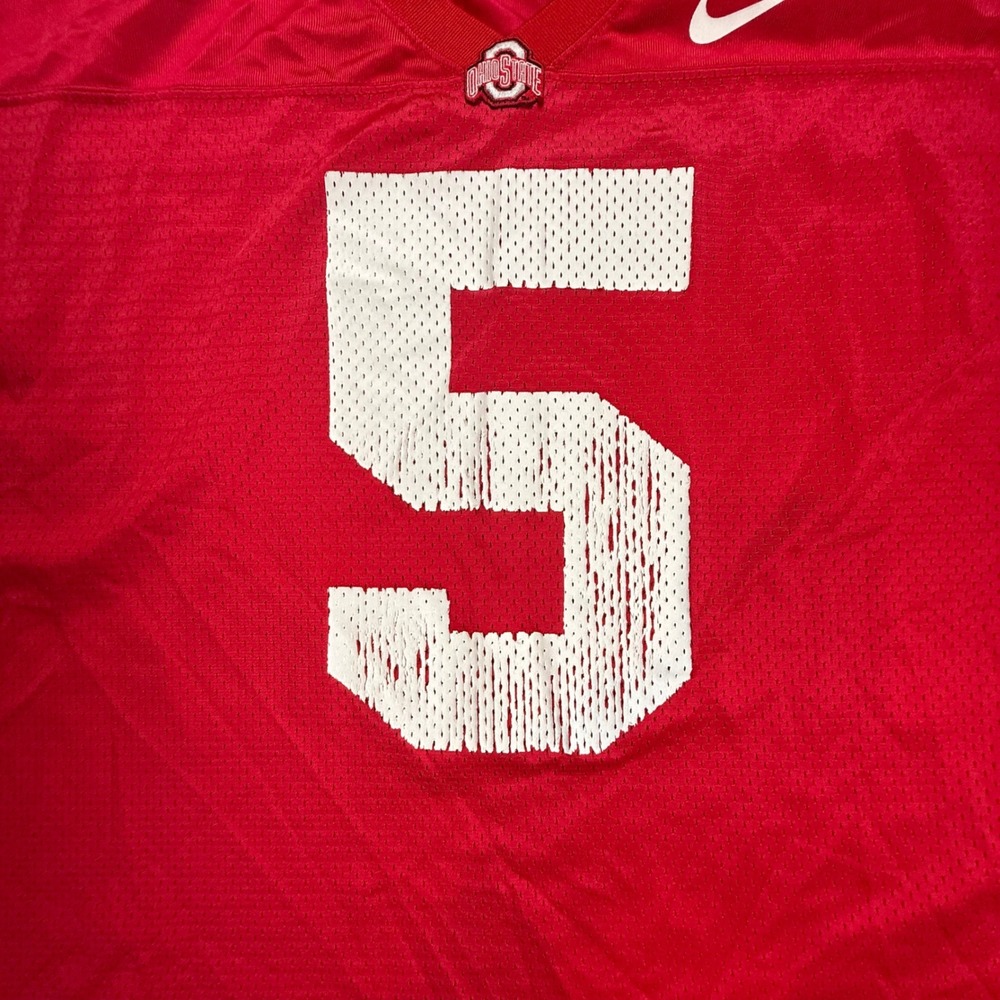Nike Team Ohio State Buckeyes #5 Football Jersey Red Mens XL FA99-PRX - Picture 4 of 9